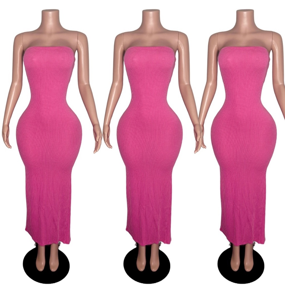 NWT ribbed tube style stretch comfortable maxi dress